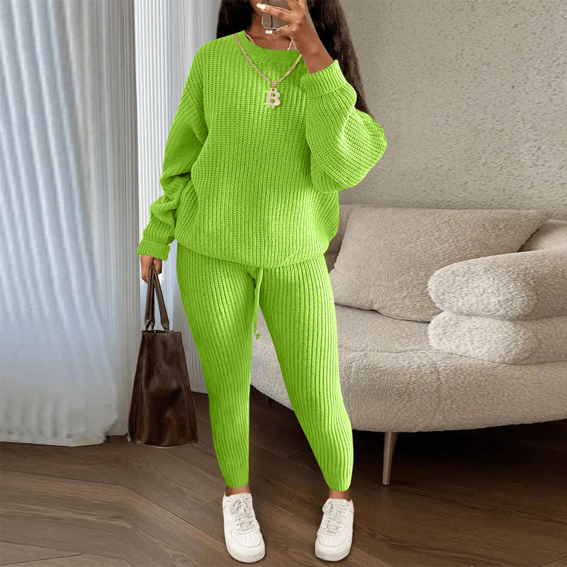 Casual Knitting Suit Trousers  Women's Clothing  Suit  Fashion