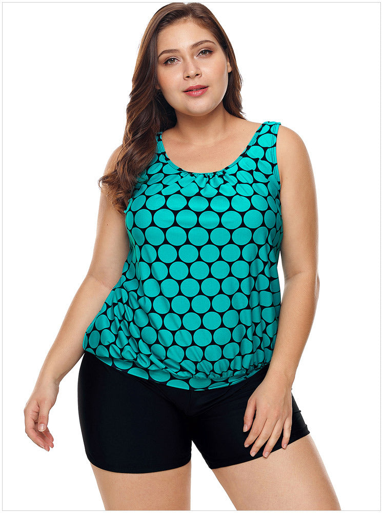 Women's Plus Size Swimwear Tankini Swimdress Two Piece Bathing Suit Tummy Control Swimsuit，Green - Seldom Seen Styles