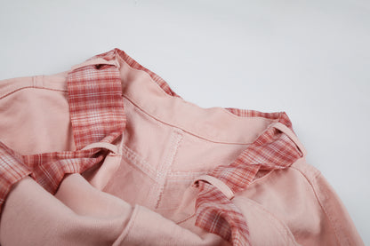 Women's Cute Embroidery Plaid Tie Wide Leg Denim Shorts High Waist Cherry Cat Bow Casual Sweet Streetwear Jean Shorts