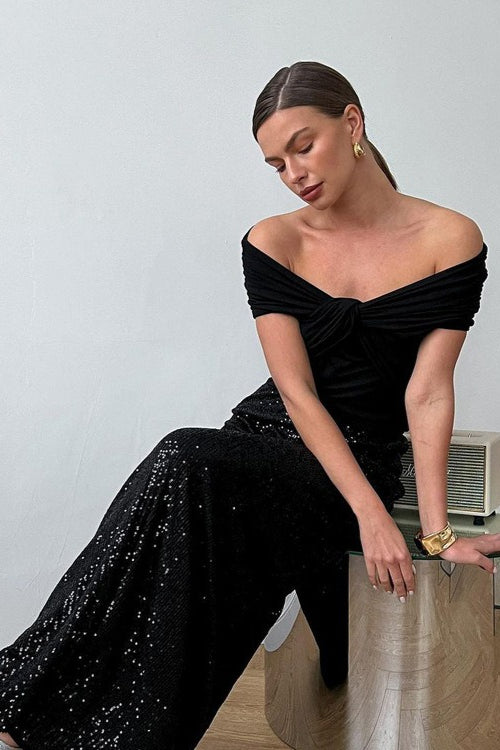 Elegant Chic Off Shoulder Twist Blouse - Seldom Seen Styles