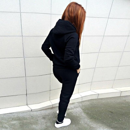 Two-Piece Set Women's Heart Print Raglan Sleeve Hoodie & Drawstring Waist Sweatpants Set, Casual Long Sleeve Hooded Pullover & Pocket Jogger Pants, Women's Fall & Winter Clothes, Holiday Outfits, Soft Clothes