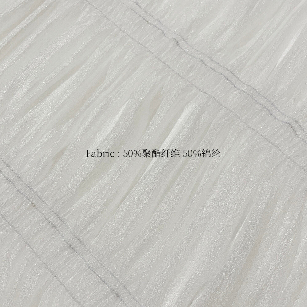 Cotton T-Shirt Spliced Mesh Tiered Ruffle Maxi Dress Patchwork A-Line Elegant Casual Summer Dress White Black - Seldom Seen Styles