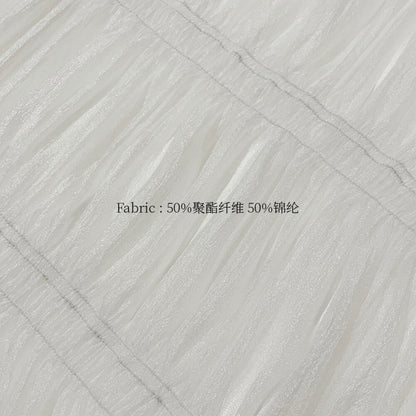 Cotton T-Shirt Spliced Mesh Tiered Ruffle Maxi Dress Patchwork A-Line Elegant Casual Summer Dress White Black