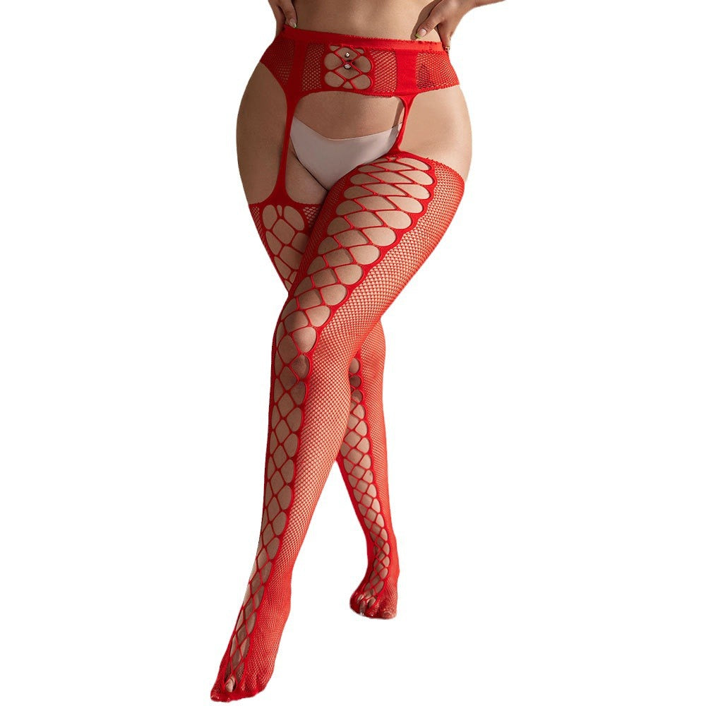 Plus Size Sexy Lingerie Women's Sexy Stockings Free off Open Files Socks Garter Jacquard Leggings7546P - Seldom Seen Styles