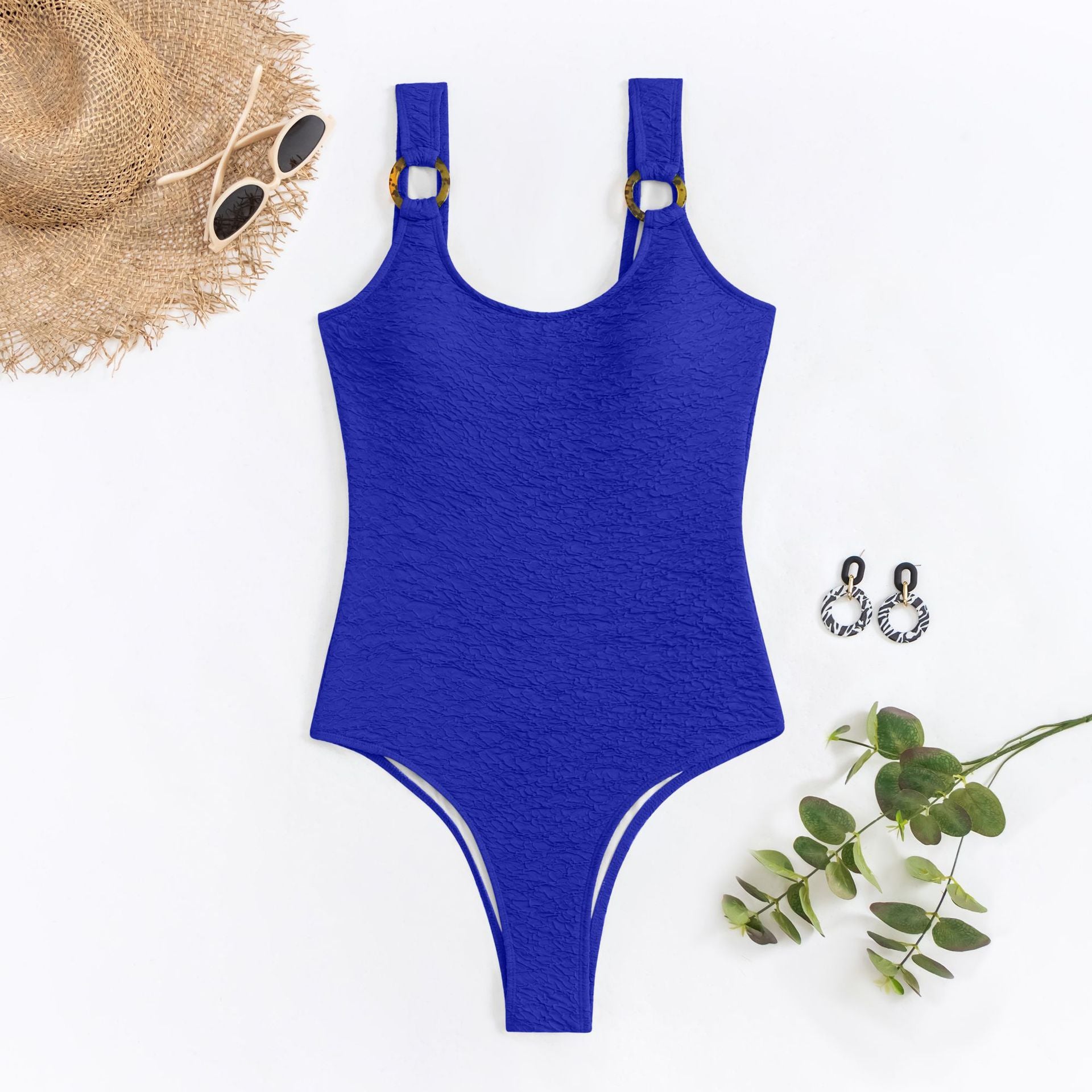 high cut one piece swimsuit One-Piece Swimsuit for Women Solid Color Tight-Fitting Women's Swimwear - Seldom Seen Styles