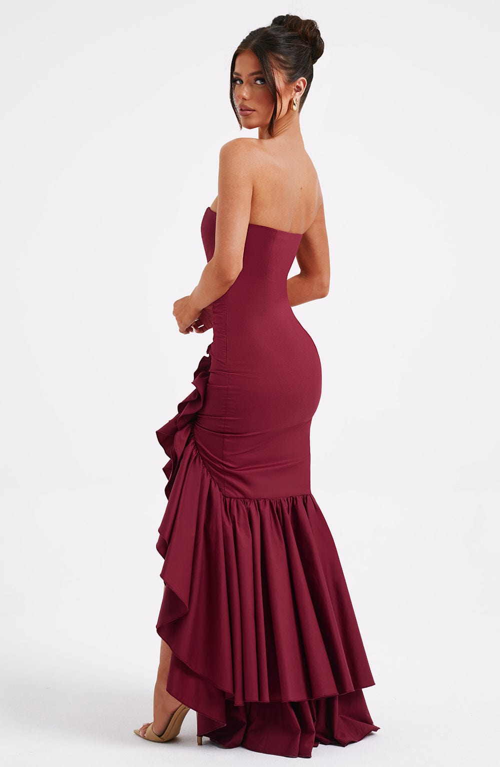 Angelina Maxi Dress - Burgundy - Seldom Seen Styles