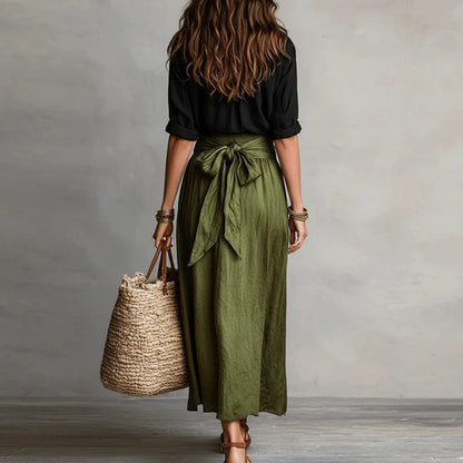 Anne | Linen Button-Down Two Piece Set