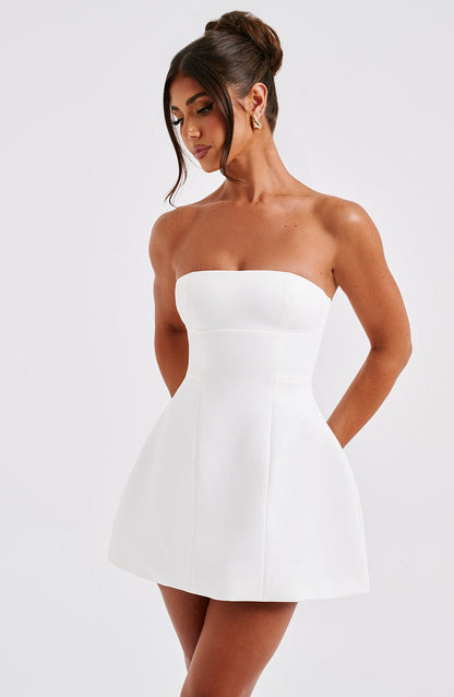 Asha Mini Dress - Ivory - Seldom Seen Styles