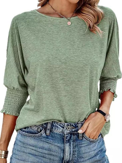 Women's 2025 Fashion Tops 3/4 Sleeve T-Shirts Cute Crewneck Basic Business Tees Blouses Casual Summer Wear Super Soft Breathable Fabric