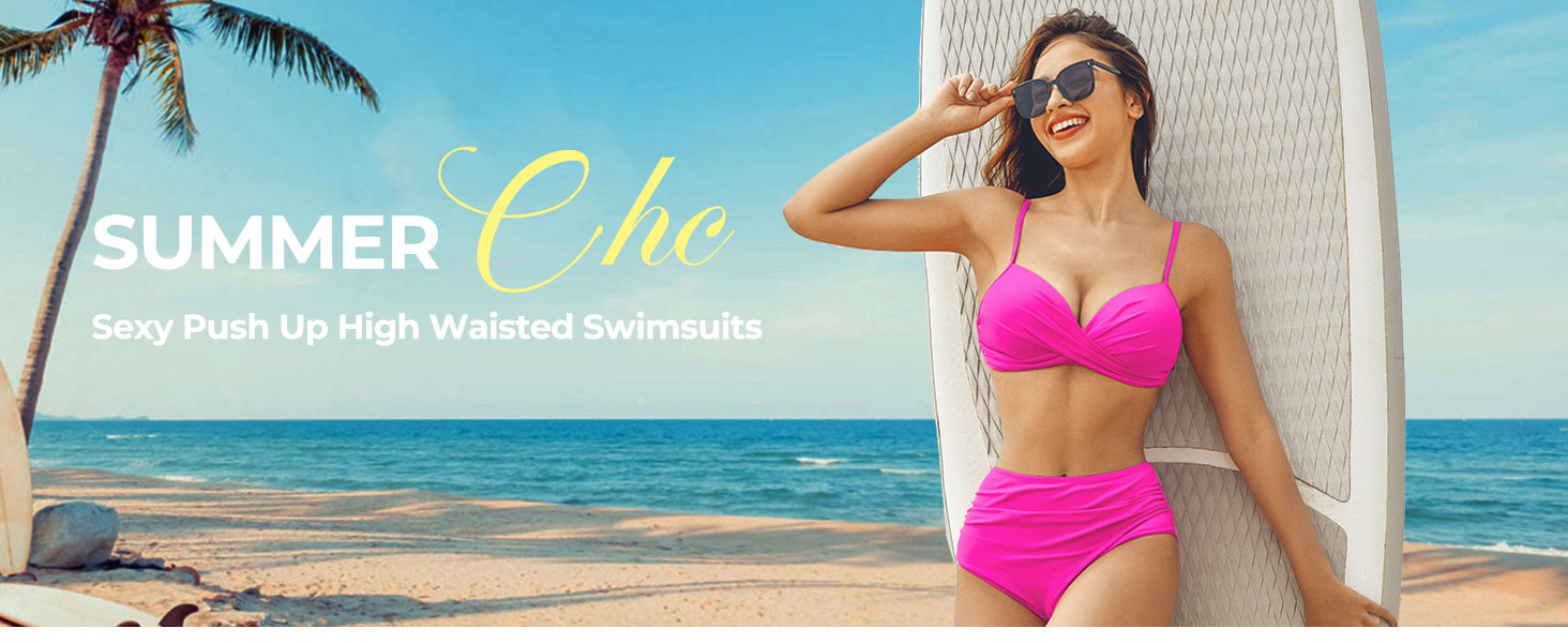 Women Twist High Waisted Bikini Sexy Push Up Two Piece Swimsuits - Seldom Seen Styles