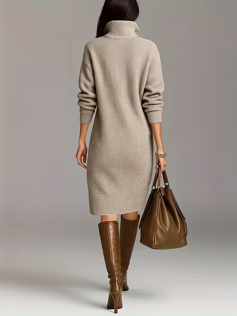 Soft Knitted Button Dress