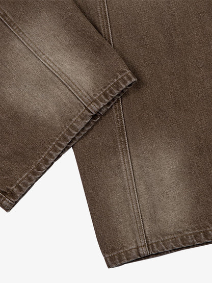 Vintage Washed Workwear Barrel Jeans