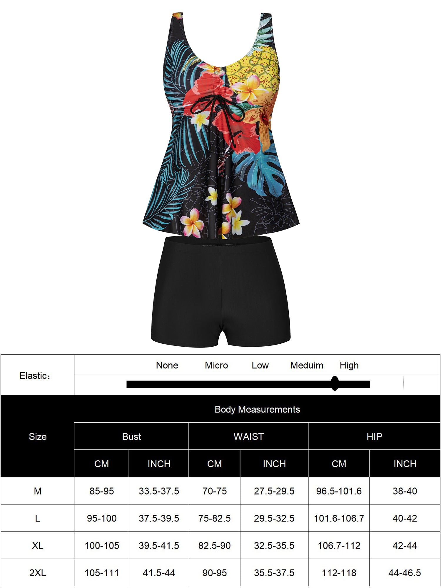 Swimsuits for Women Two Piece Floral Print Bathing Suits with Boyshorts - Seldom Seen Styles