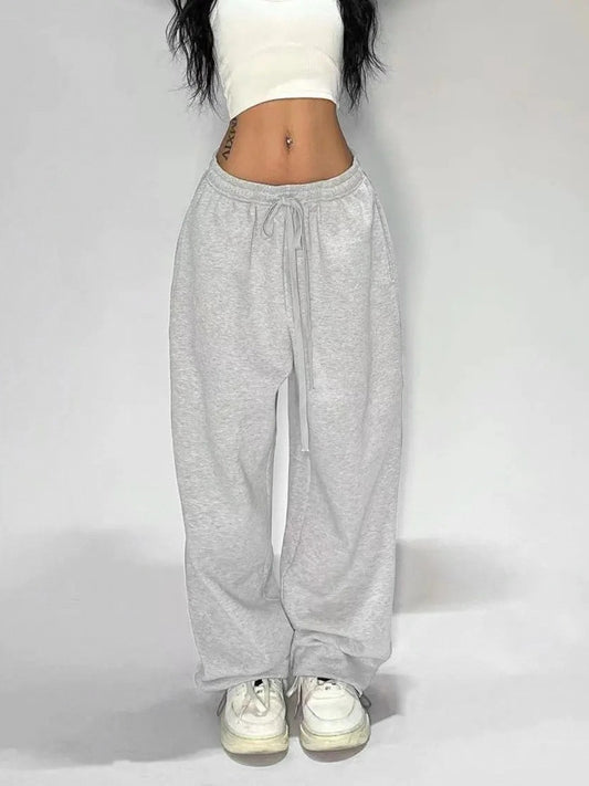 Women's Fleece Lined Sweatpants Winter Warm Wide Leg Sweat Pants Baggy Casual Pants with Pockets - Seldom Seen Styles