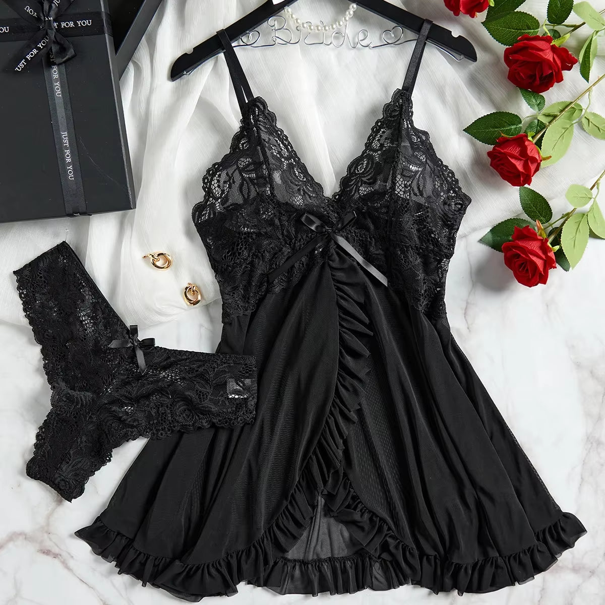 Luna Lace™ 2-Piece Nightgown Set - Seldom Seen Styles