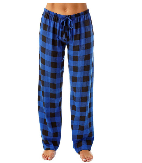 Women's Plaid Pyjama Bottoms Fleece Checked Pjs Pants Soft Drawstring Lounge Sleepwear for Ladies Women Sleep Bottoms for Fall & Winter - Seldom Seen Styles