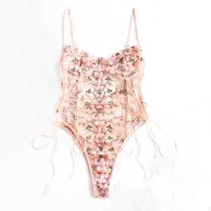 Body fleuri brodé JAS | Lingerie de mariée