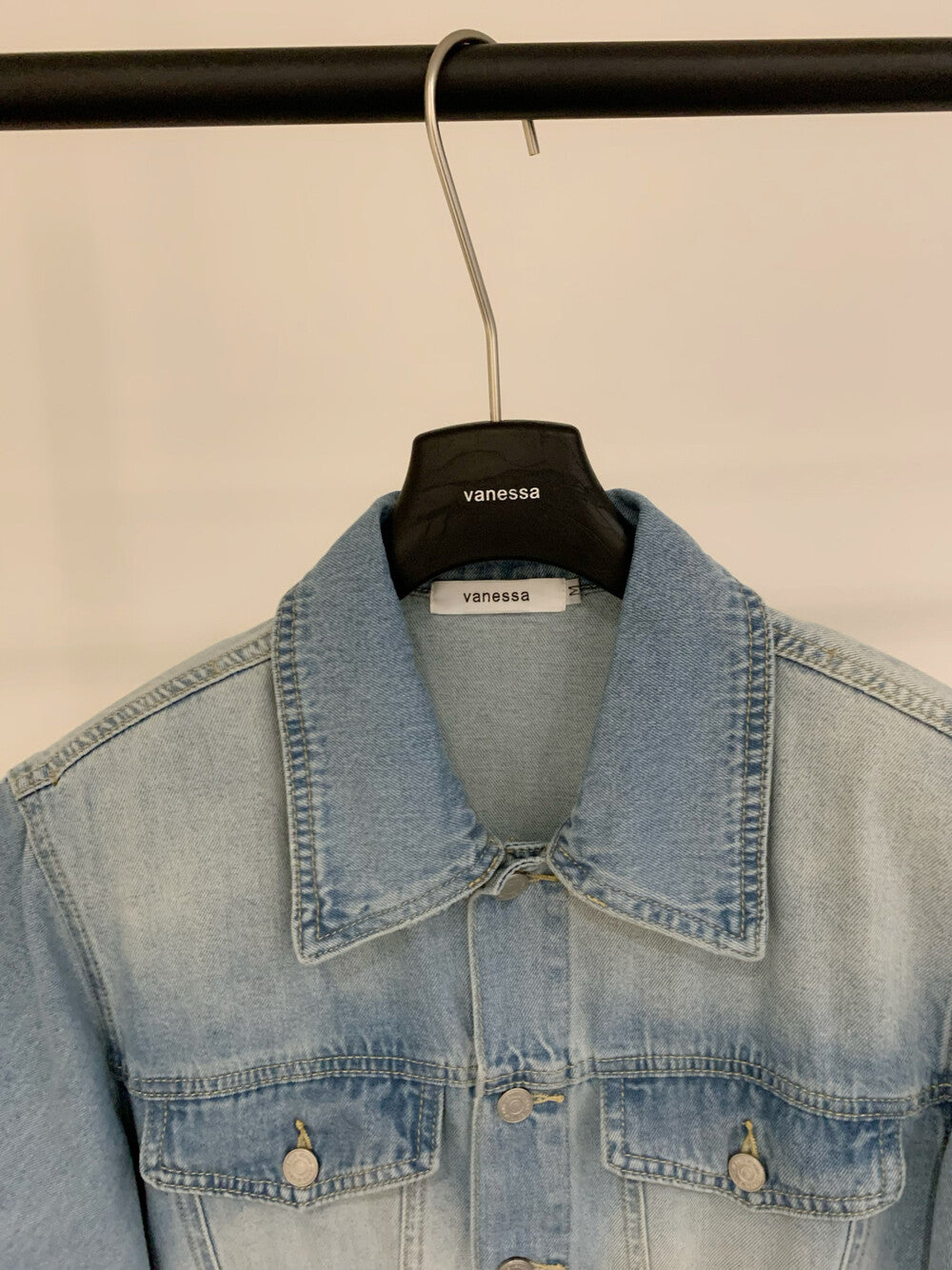 Women's Light Blue Washed Denim Short Sleeve Lapel Collar Silver Button Mini Dress Waist Cinching Dual Chest Pockets Side Pockets S M - Seldom Seen Styles