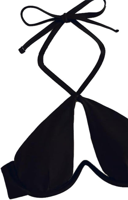 Sexy Bikini for Women Underwire Swimsuits Spaghetti Strap Swimwear Criss Cross Halter Bathing Suit 2 Piece - Seldom Seen Styles