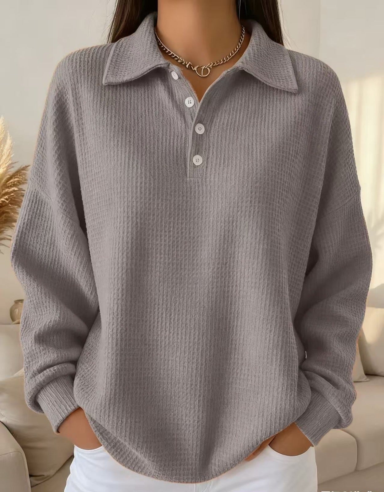 Ava | Soft Knit Polo Sweater - Seldom Seen Styles