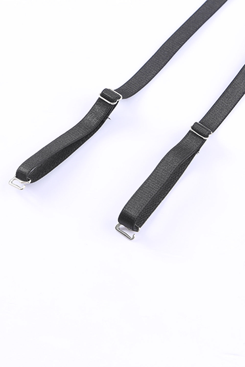 Black 3Pcs Open Cup Lace Strappy Lingerie Set - Seldom Seen Styles