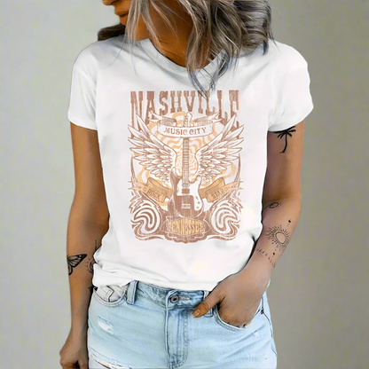 Country Music Nashville Print Shirt