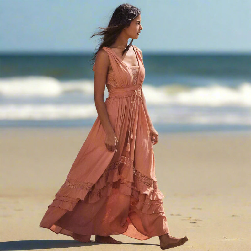 Boho Summer Beach Maxi Dress - Seldom Seen Styles
