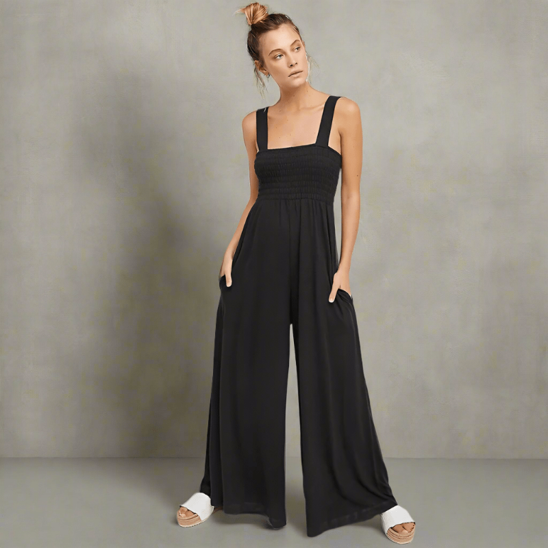 Boho Sleeveless Loose Wide Leg Romper Jumpsuit - Seldom Seen Styles