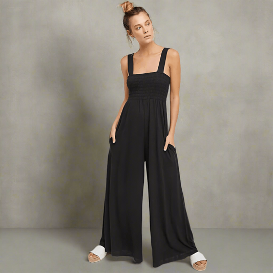 Boho Sleeveless Loose Wide Leg Romper Jumpsuit - Seldom Seen Styles