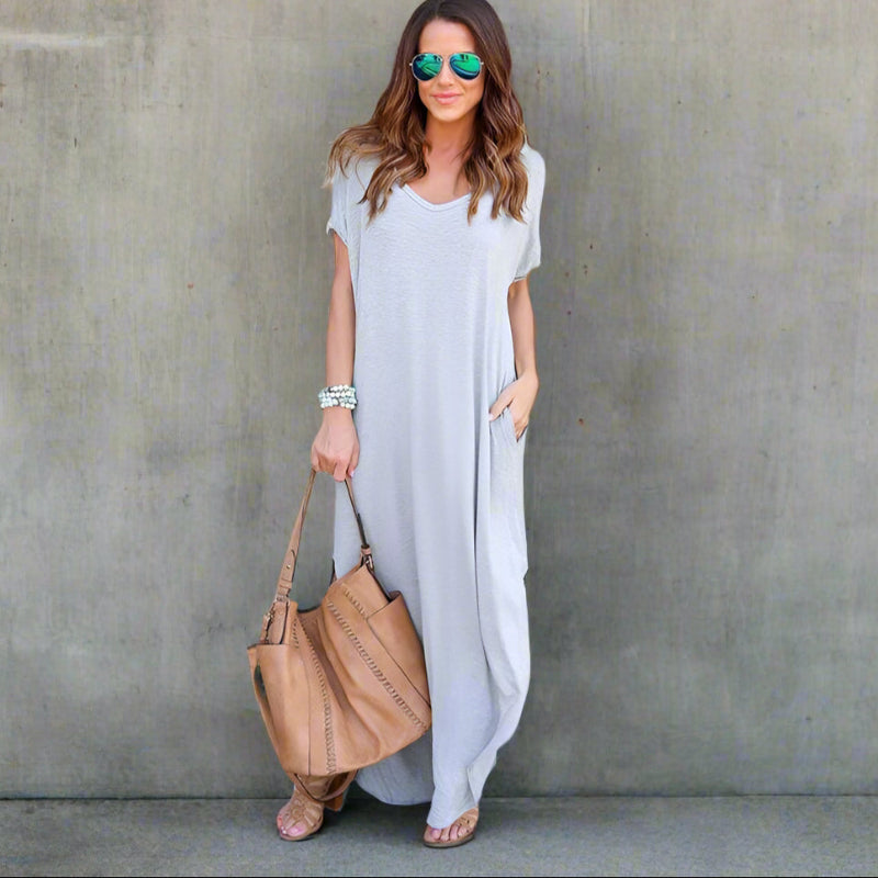 Casual T-Shirt Maxi Dress - Seldom Seen Styles