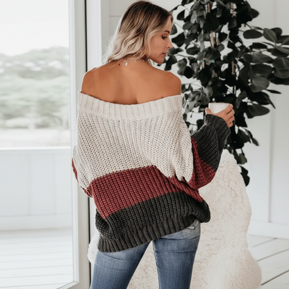 Large Striped Bohemian Sweater