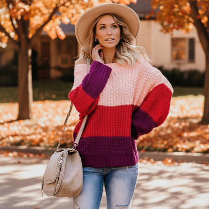 Large Striped Bohemian Sweater