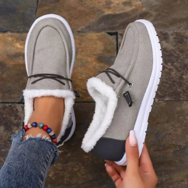 Slip On Fur Canvas Shoes - Seldom Seen Styles