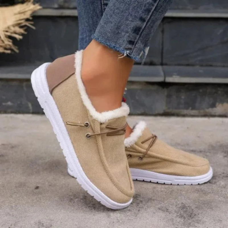 Slip On Fur Canvas Shoes - Seldom Seen Styles