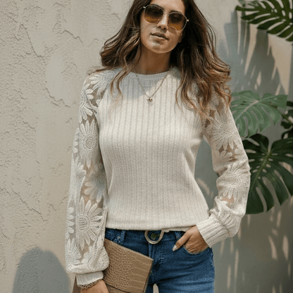 Lace Long Sleeve Boho Blouse