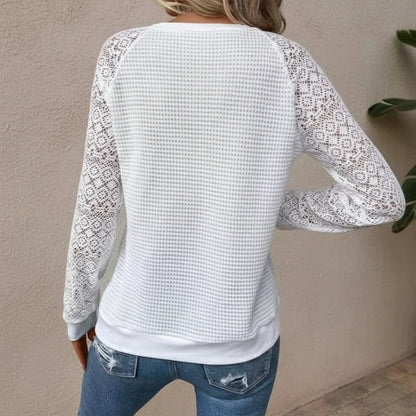 Boho Lace Sleeve Long Tee