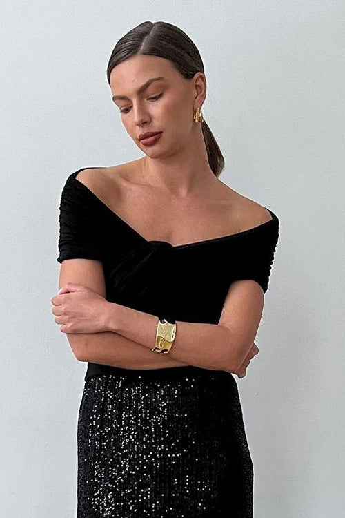 Elegant Chic Off Shoulder Twist Blouse - Seldom Seen Styles