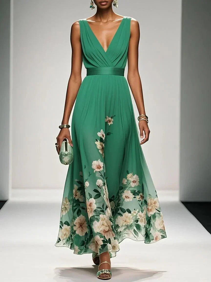Blair | Women Floral Chiffon Summer Maxi Dress - Seldom Seen Styles