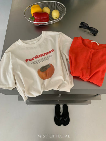 T-shirt imprimé graphique fruits et légumes d'été – T-shirt décontracté grande taille à motif mignon