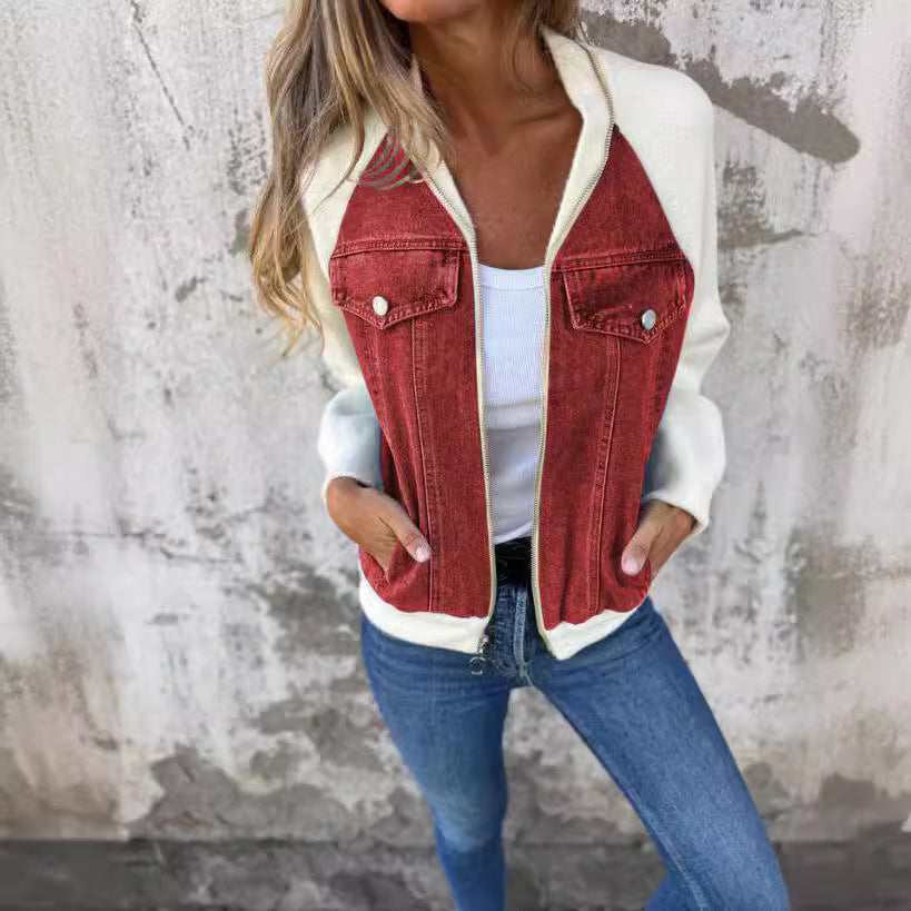 Casual V-neck Zipper Jacket - Seldom Seen Styles