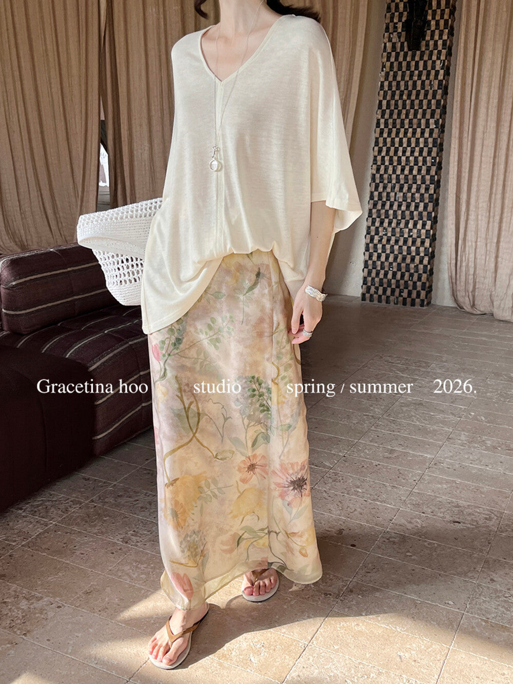 Vintage Oil Painting Floral Print Midi Skirt 100% Polyester Side Zip A-Line Elegant Summer Skirt - Seldom Seen Styles