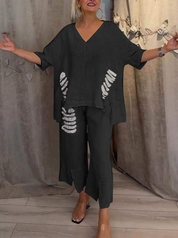 Elastic Waist Two-Piece Set - Seldom Seen Styles