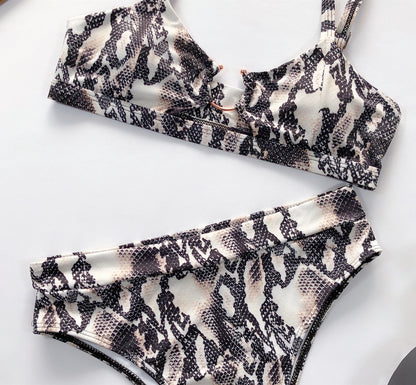 Snake print bikini