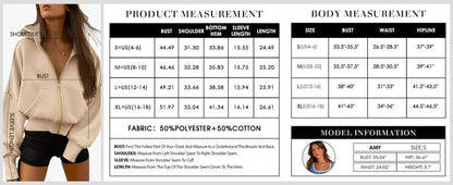 Women's Gold Zipper Hoodie Long Sleeve Fleece Y2K Style Casual Sweatshirt with Pockets for Fall Winter Clothes