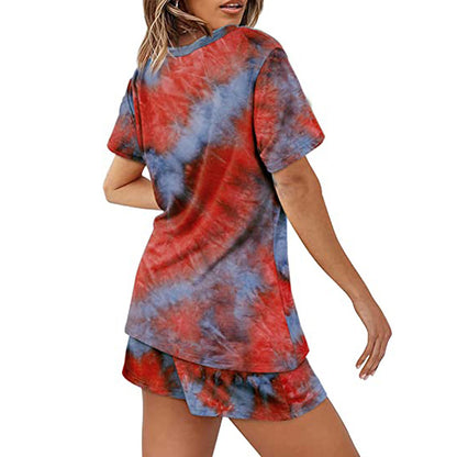 2025Summer New Women's Two-Piece Set Solid Color Short Sleeve T Casual T-shirt and Shorts Set for Women