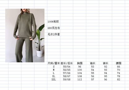 Chic slit casual two-piece set