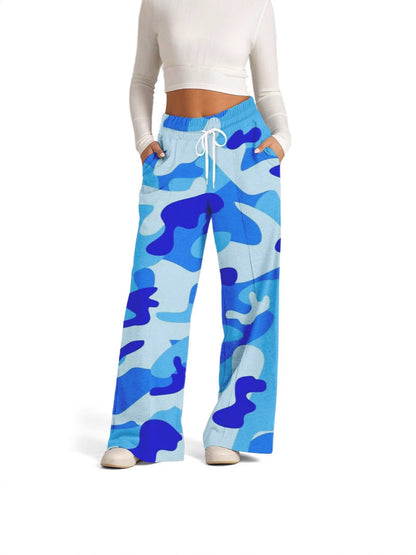 Women's Wide Leg Sweatpants Casual Loose Solid Color Pants Comfy Lounge Joggers Baggy Sweatpants Pockets