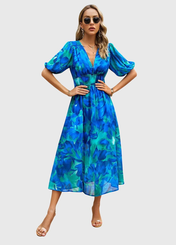 Merlin | Flattering Floral Midi Dress - Seldom Seen Styles