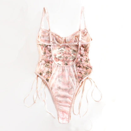 Body fleuri brodé JAS | Lingerie de mariée