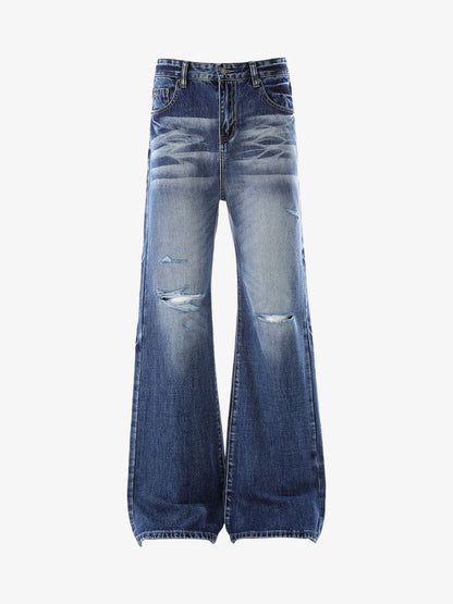 Denim Ripped Washed Distressed Jeans